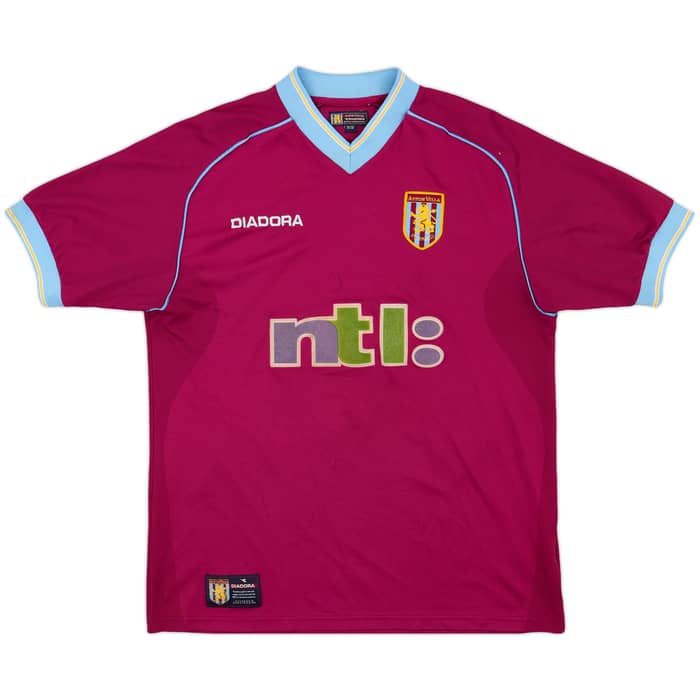 2001-02 Aston Villa Home Shirt Angel #8 - 8/10 - (S)