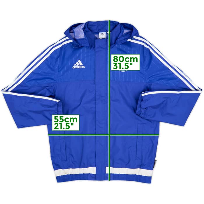 2015-16 Chelsea adidas Hooded Rain Jacket - 8/10 - (M)