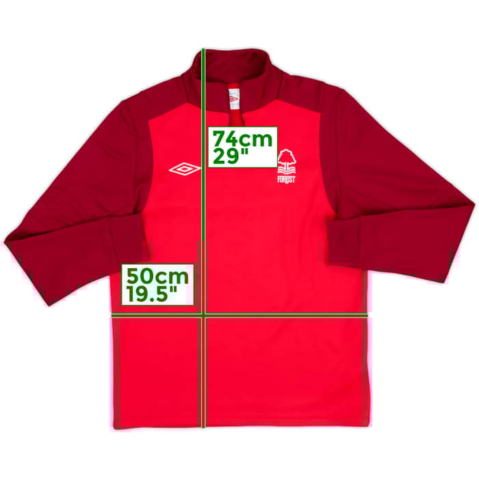 2010-11 Nottingham Forest Umbro 1/4 Zip Drill Top - 8/10 - (M)