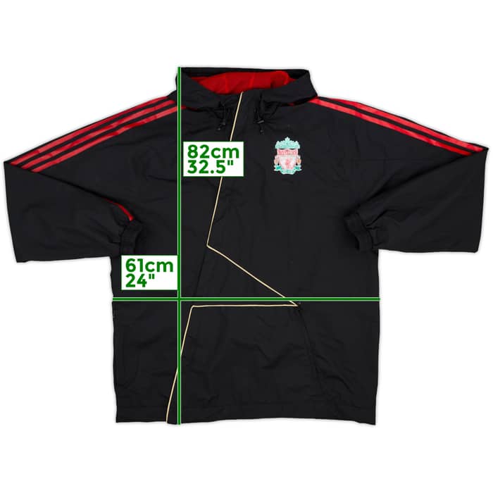 2009-10 Liverpool adidas Hooded Rain Jacket - 6/10 - (L)