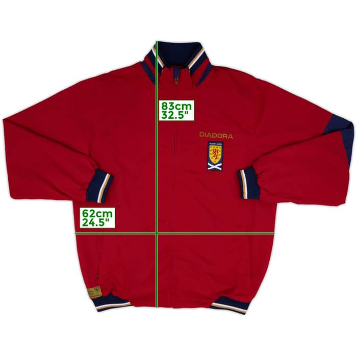 2007-08 Scotland Diadora Track Jacket - 8/10 - (XL)