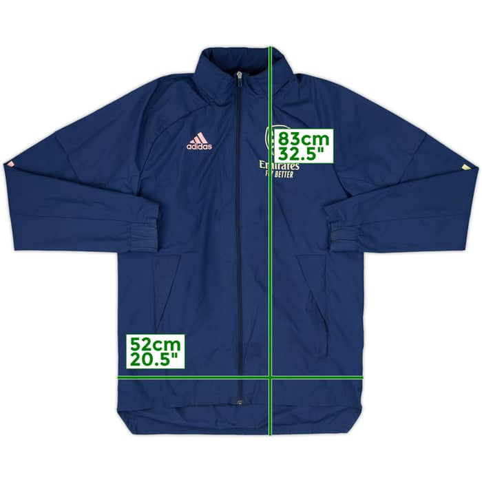 2020-21 Arsenal adidas Hooded Rain Jacket - 8/10 - (S)
