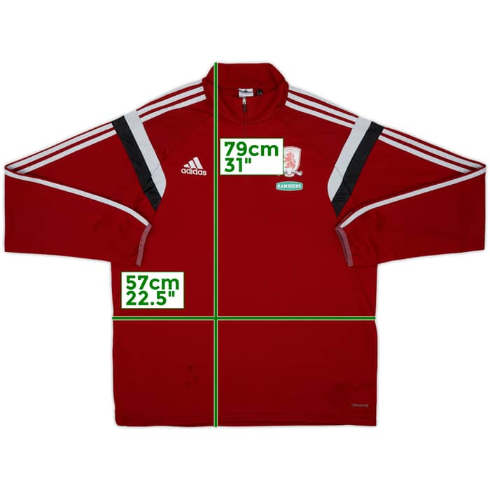 2013-14 Middlesbrough adidas 1/4 Zip Training Top - 5/10 - (XL)