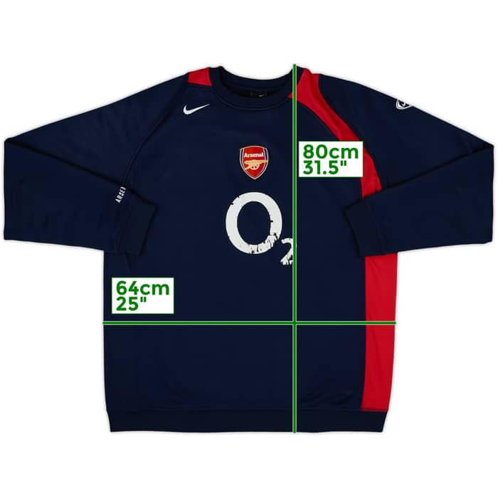 2004-05 Arsenal Nike Sweat Top - 5/10 - (XXL)