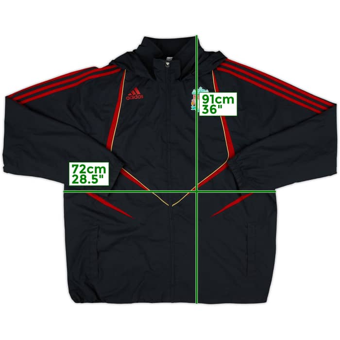 2009-10 Liverpool adidas Hooded Rain Jacket - 8/10 - (XXL)