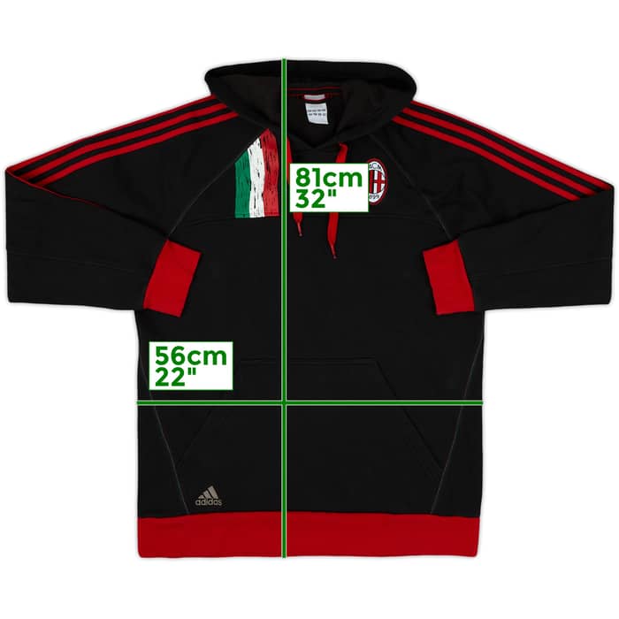 2012-13 AC Milan adidas Hooded Sweat Top - 9/10 - (L)