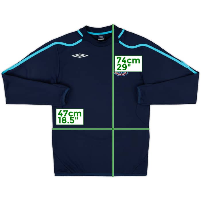 2009-10 West Ham Umbro Sweat Top - 8/10 - (S)