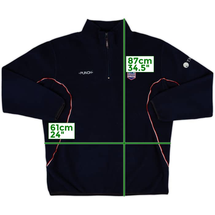 2000-01 Ipswich Punch 1/4 Zip Fleece Top - 9/10 - (L)