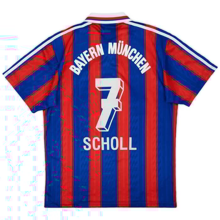 1995-97 Bayern Munich Home Shirt Scholl #7 - 8/10 - (S)