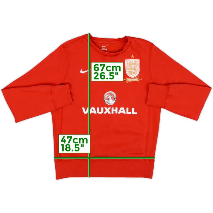 2013-14 England Nike Sweat Top - 8/10 - (S)