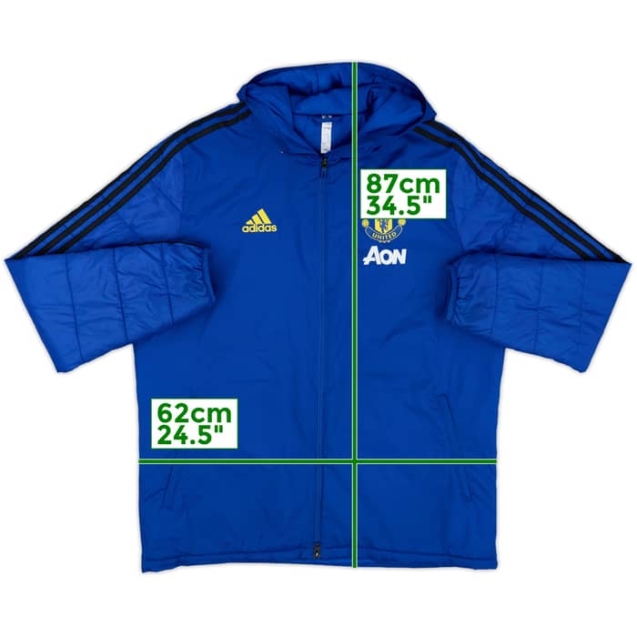 2019-20 Manchester United adidas Padded Bench Coat - 7/10 - (L)