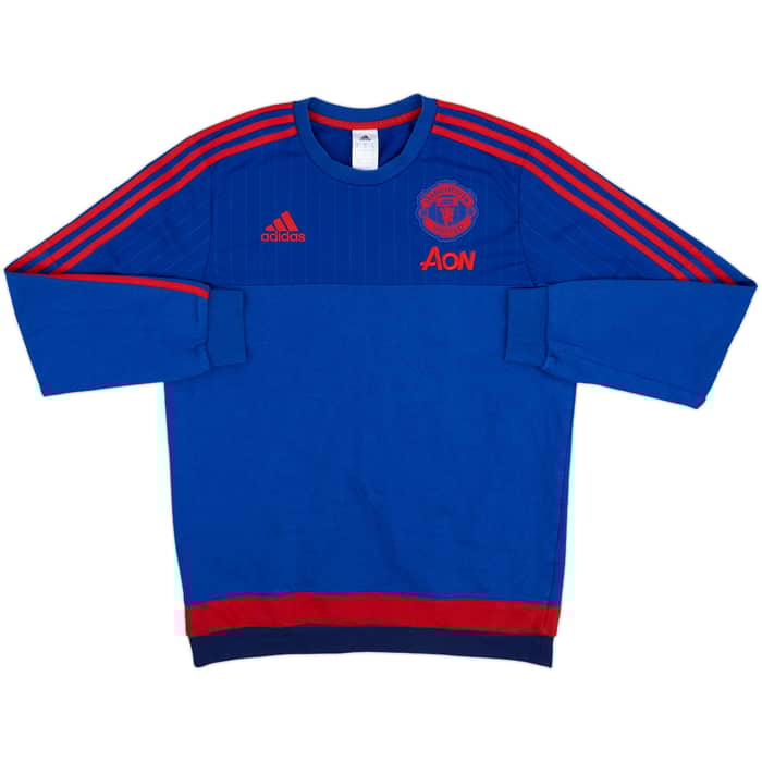 2015-16 Manchester United adidas Sweat Top - 8/10 - (M)