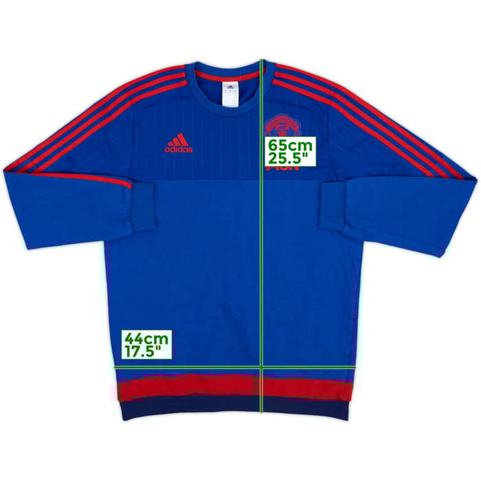 2015-16 Manchester United adidas Sweat Top - 8/10 - (M)