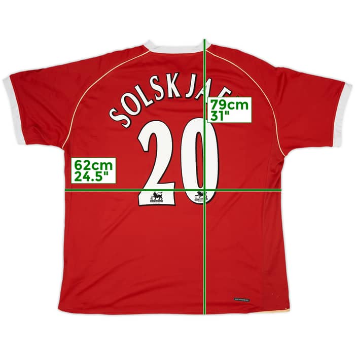 2006-07 Manchester United Home Shirt Solskjaer #20 - 5/10 - (XXL)