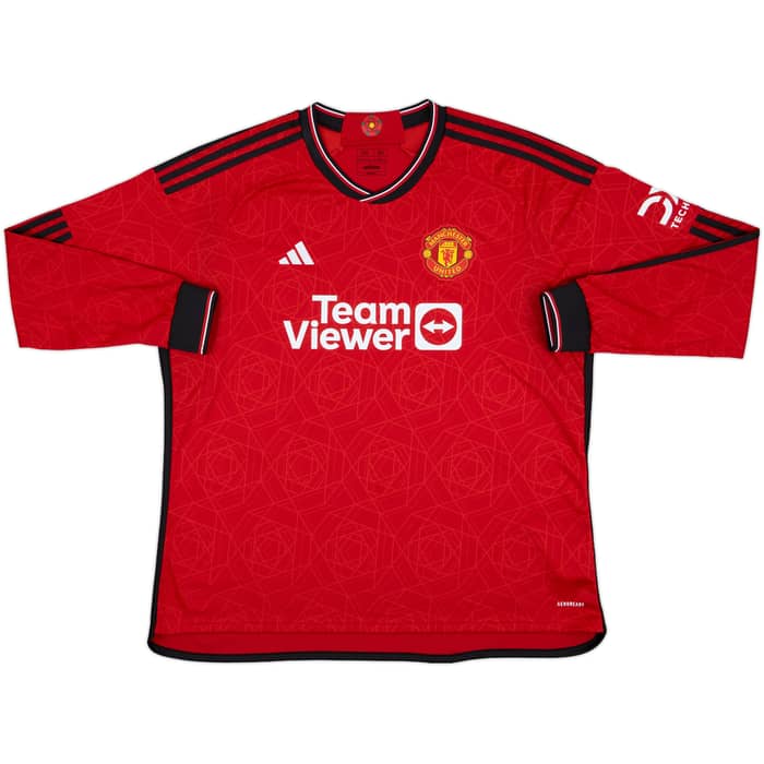 2023-24 Manchester United Home L/S Shirt Garnacho #17 - 10/10 - (XXL)