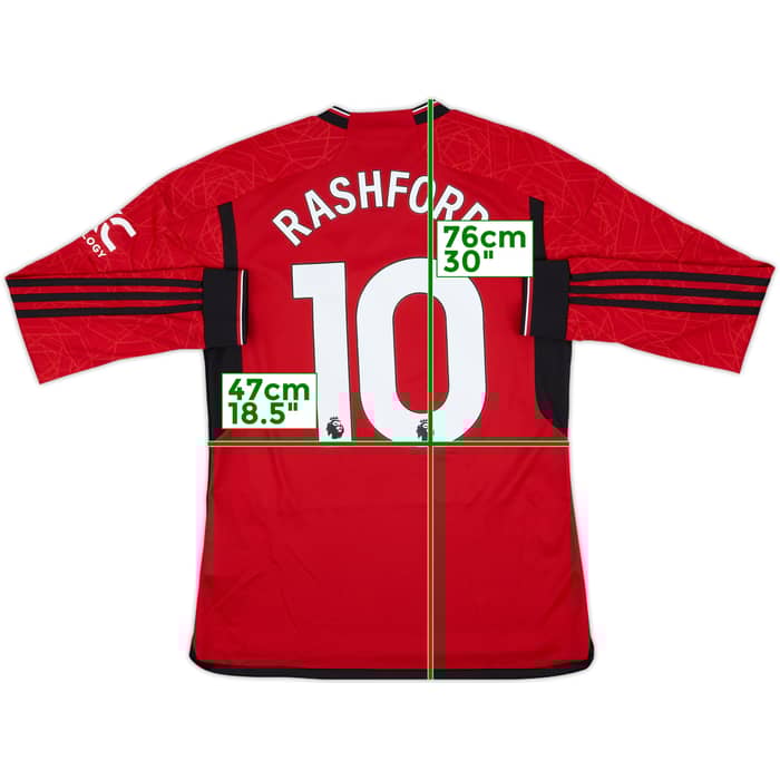 2023-24 Manchester United Home L/S Shirt Rashford #10 (M)