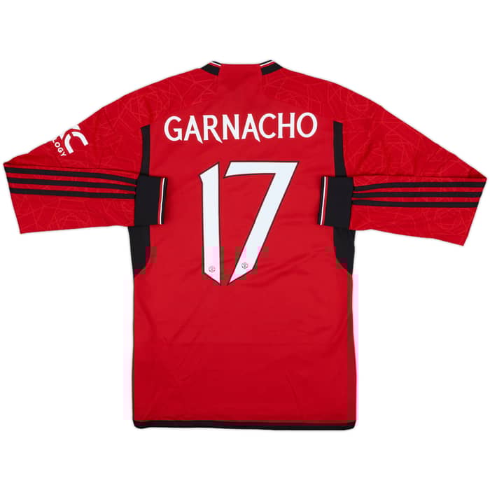 2023-24 Manchester United Home L/S Shirt Garnacho #17 (S)