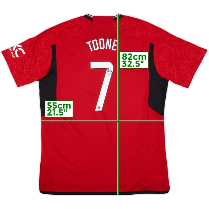 2023-24 Manchester United Home Shirt Toone #7 (XL)