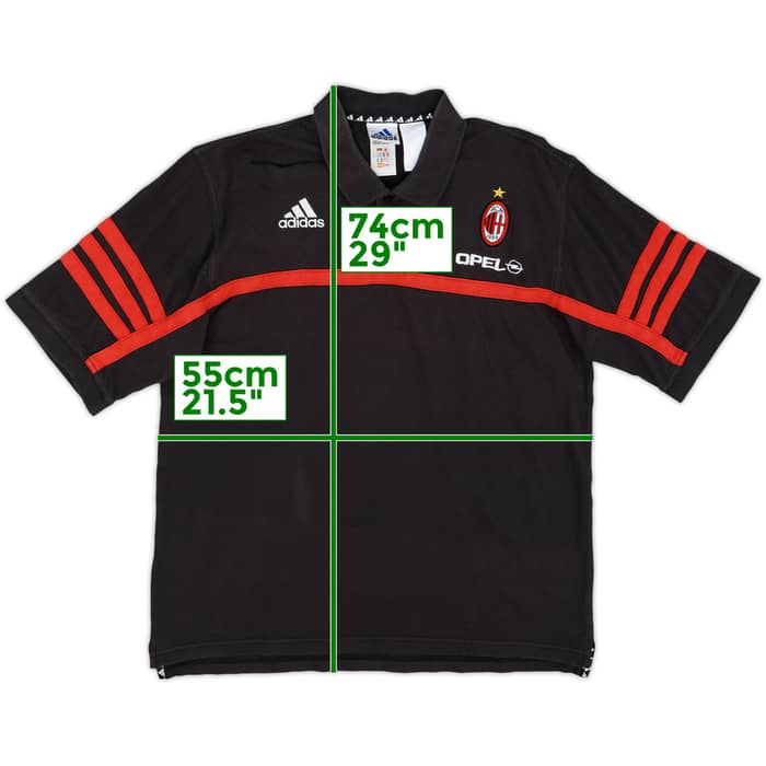 2000-01 AC Milan adidas Polo Shirt - 8/10 - (L)