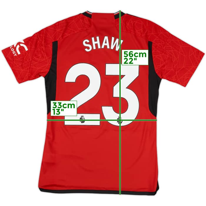 2023-24 Manchester United Home Shirt Shaw #23 (S)