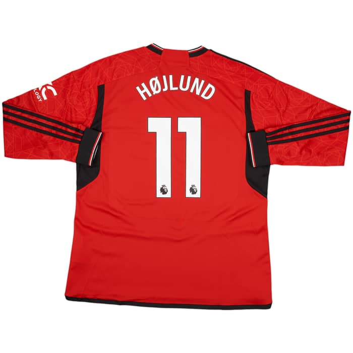 2023-24 Manchester United Home L/S Shirt Højlund #11 (XL)