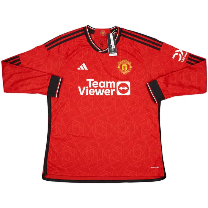 2023-24 Manchester United Home L/S Shirt Højlund #11 (XL)