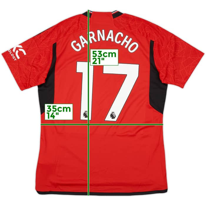 2023-24 Manchester United Home Shirt Garnacho #17 (L)