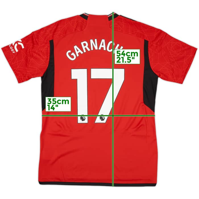 2023-24 Manchester United Home Shirt Garnacho #17 (L)