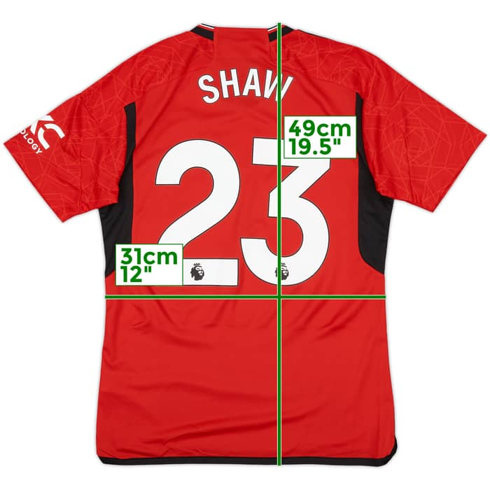 2023-24 Manchester United Home Shirt Shaw #23 (M)