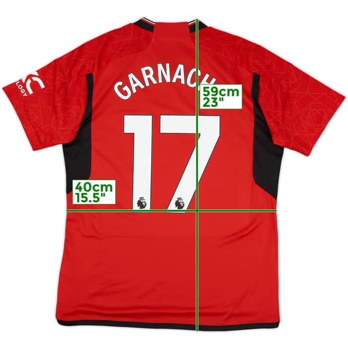 2023-24 Manchester United Home Shirt Garnacho #17 (L)