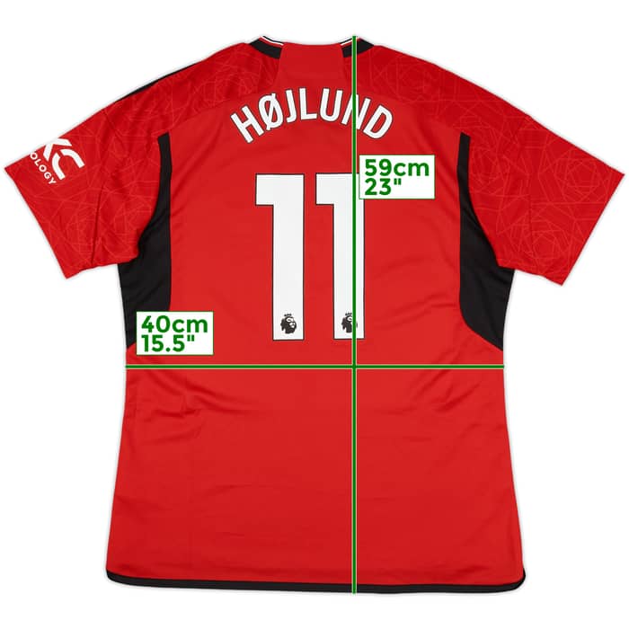 2023-24 Manchester United Home Shirt Højlund #11 (XL)