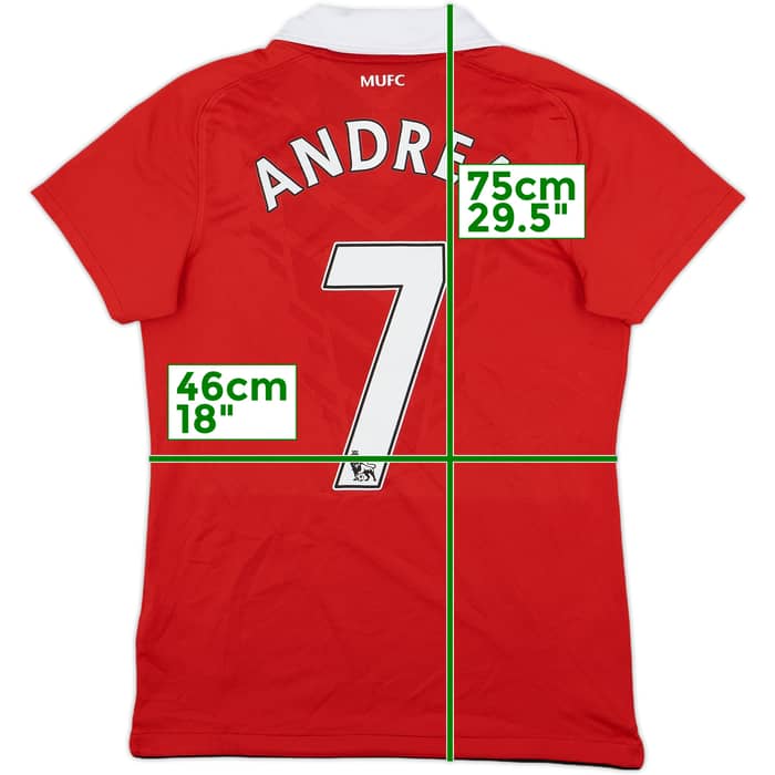 2010-11 Manchester United Home Shirt Andrea #7 - 9/10 - (Women's S)