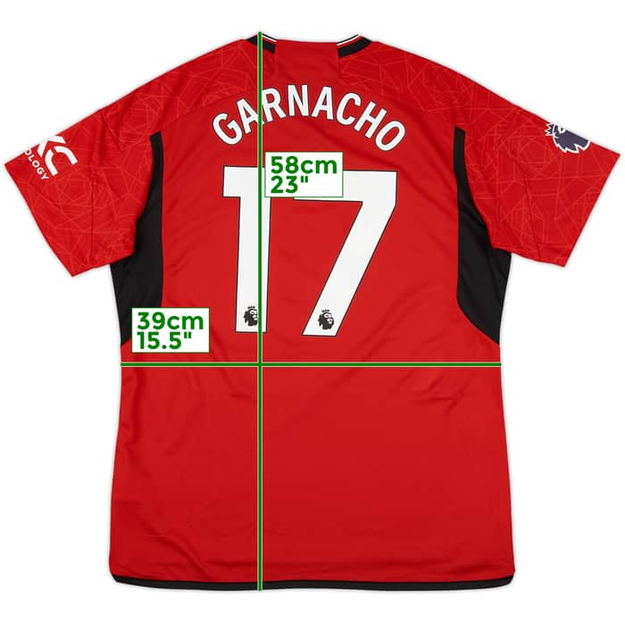 2023-24 Manchester United Home Shirt Garnacho #17 (XL)