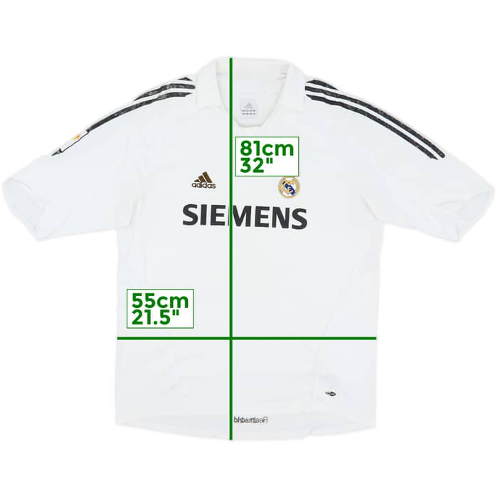2005-06 Real Madrid Home Shirt - 4/10 - (XL)