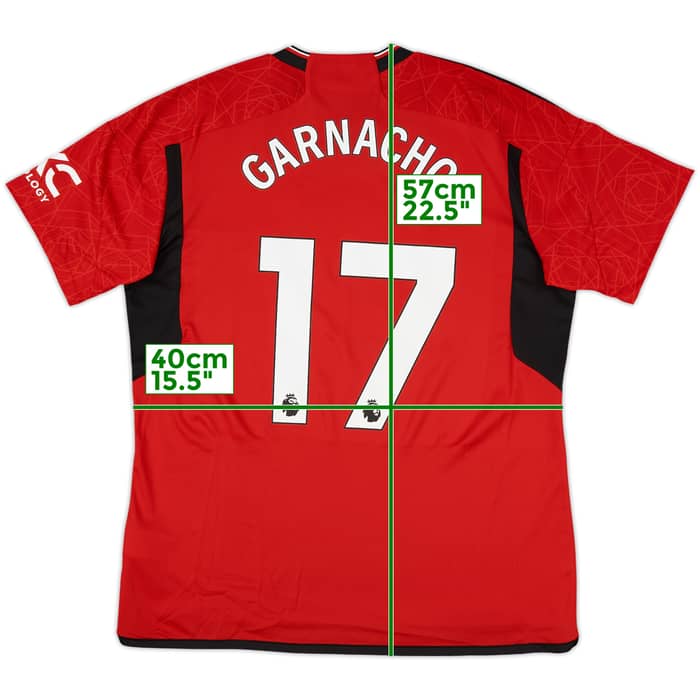 2023-24 Manchester United Home Shirt Garnacho #17 (XL)