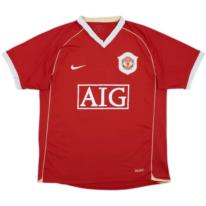 2006-07 Manchester United Home Shirt Smith #14 - 5/10 - (L)