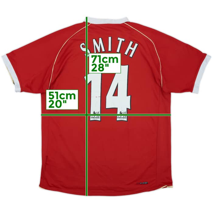 2006-07 Manchester United Home Shirt Smith #14 - 5/10 - (L)