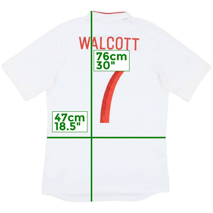 2012-13 England Home Shirt Walcott #7 - 8/10 - (M)