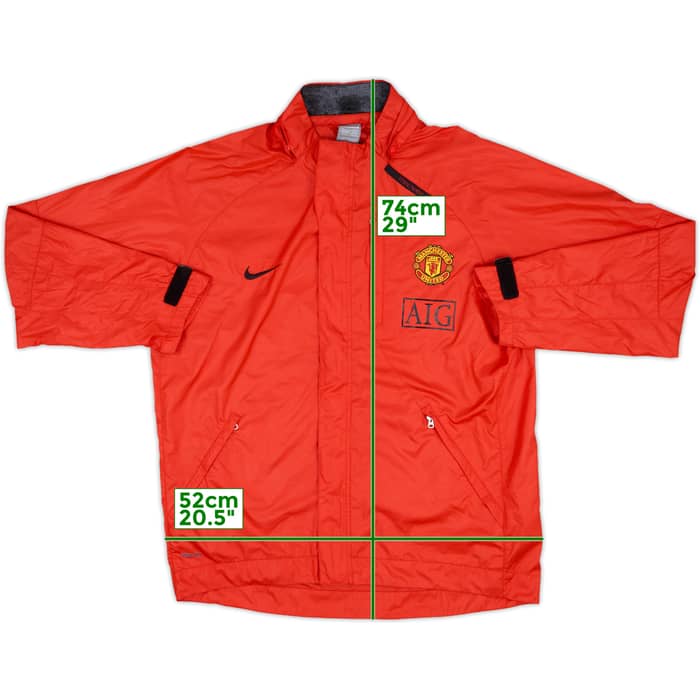 2007-08 Manchester United Nike Hooded Rain Jacket - 7/10 - (M)