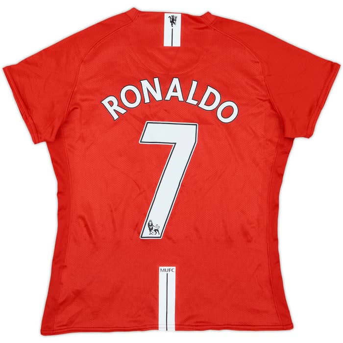 2007-09 Manchester United Home Shirt Ronaldo #7 - 9/10 - (Women's L)