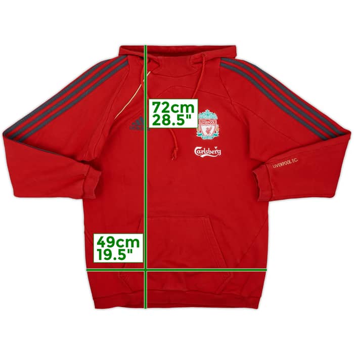 2009-10 Liverpool adidas Hooded Sweat Top - 8/10 - (M)