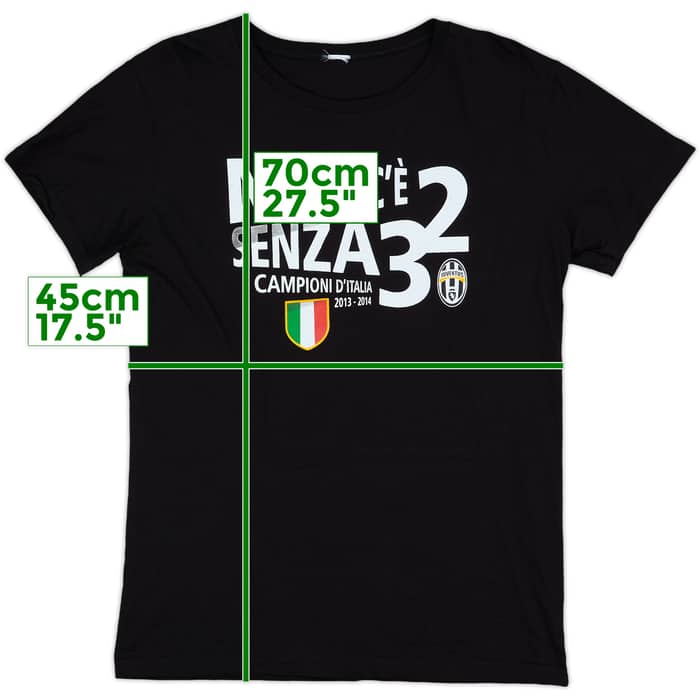 2013-14 Juventus 'Campioni D'Italia' Graphic Tee - 8/10 - (S)