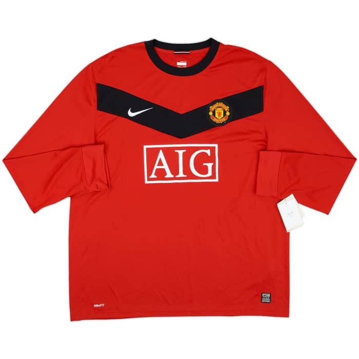 2009-10 Manchester United Home L/S Shirt Rooney #10 (XXL)