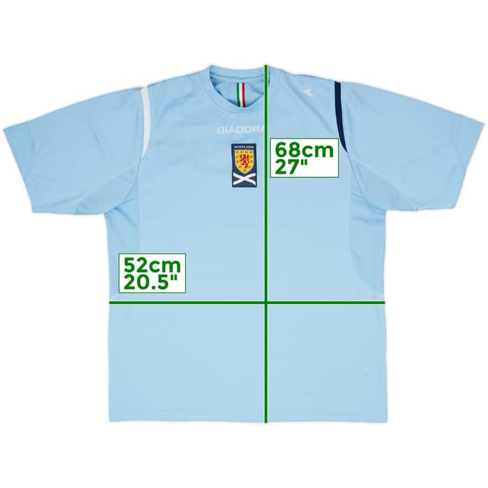 2007-08 Scotland Diadora Training Shirt - 7/10 - (L)