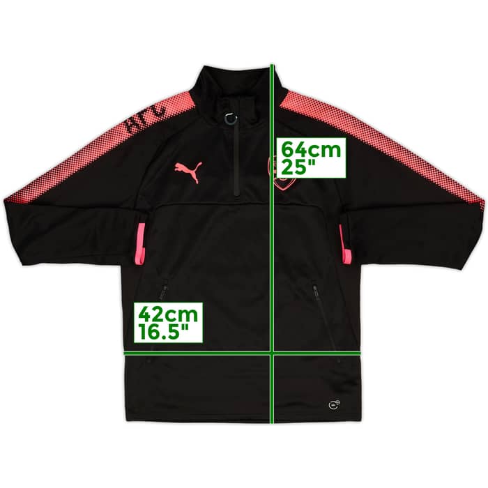 2018-19 Arsenal Puma 1/4 Zip Training Top - 8/10 - (S)