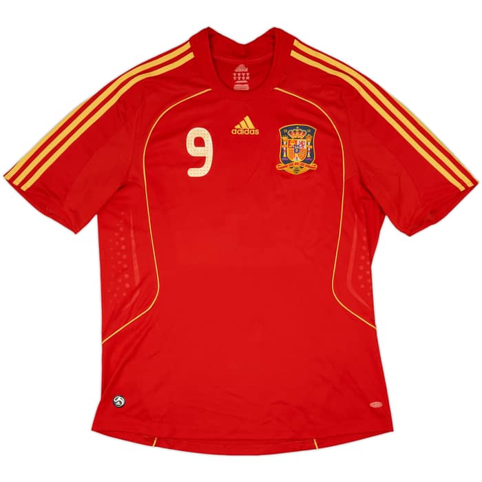 2007-09 Spain Home Shirt El Nino #9 - 5/10 - (XL)