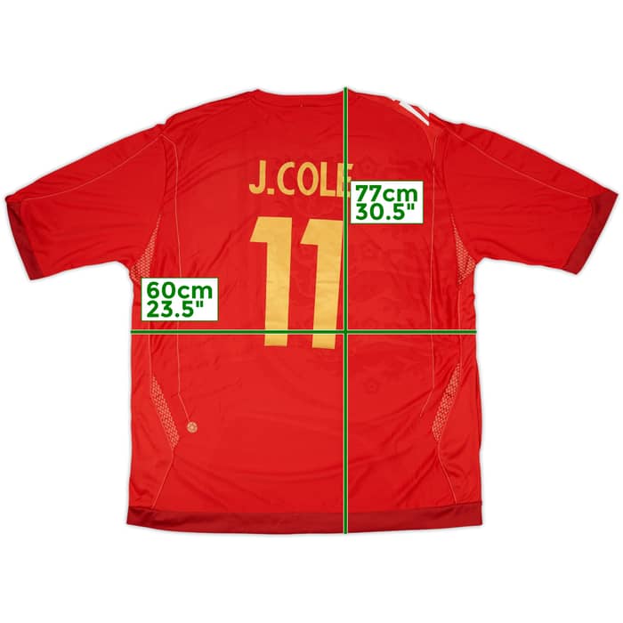 2006-08 England Away Shirt J. Cole #11 - 9/10 - (XXL)