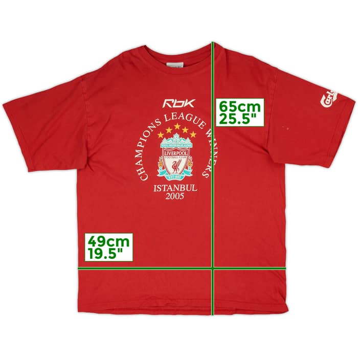 2005-06 Liverpool Reebok 2005 CL Winners Tee - 6/10 - (L)