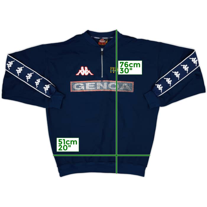 1998-00 Genoa Kappa 1/4 Zip Drill Top - 5/10 - (XL)