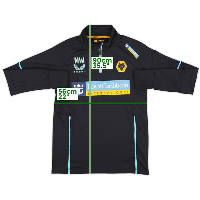 2022-23 Wolves Staff Issue Castore 1/4 Zip Training Top MW - 6/10 - (S)